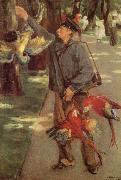 Max Liebermann Man with Parrots USA oil painting reproduction